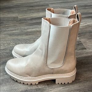 Anna‎ Field Women’s Beige Chelsea Ankle Boots Size 9 ✔️